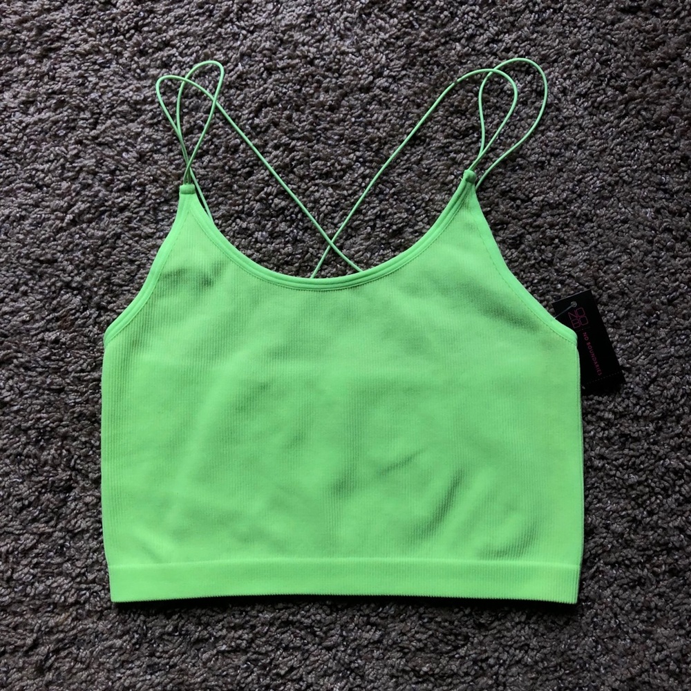 Lime green crop top